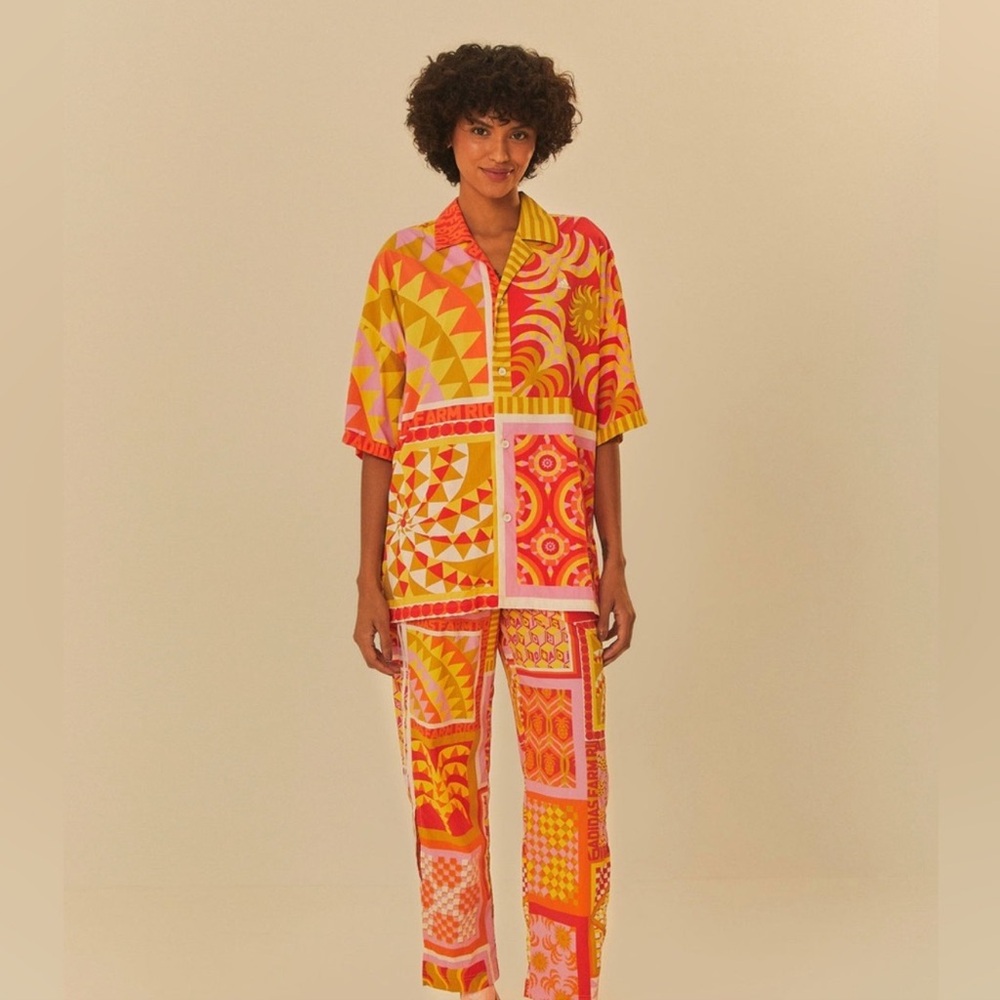 Adidas Farm Solar Kaleidoscope Pink Top - Picture 1 of 11